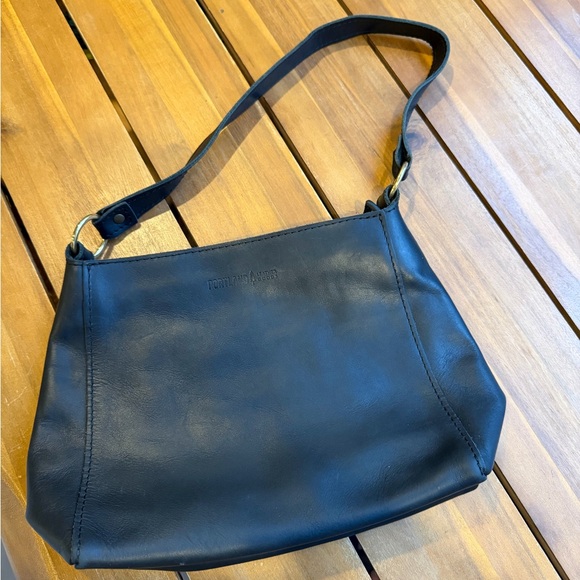 Portland Leather Handbags - Portland Leather Goods Triangle Black Shoulder Bag